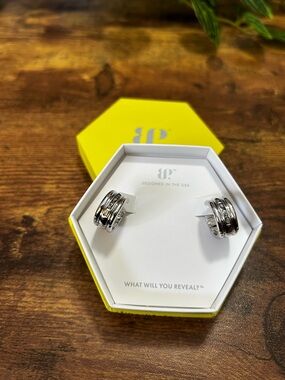 Bomb Party OG Rhodium Hoops